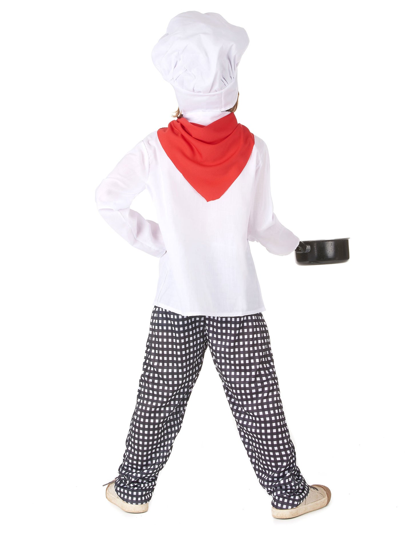 Vedere din spate a costumului de bucătar pentru băiat