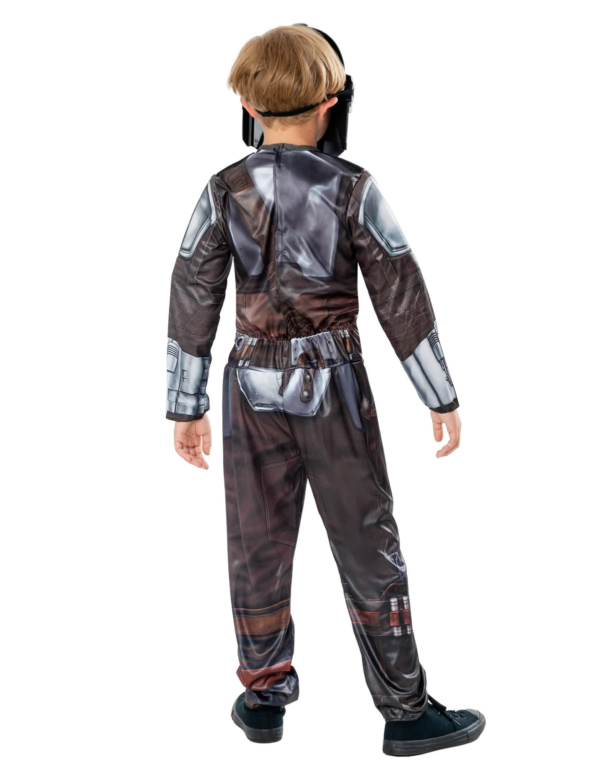 Vedere din spate a costumului clasic Star Wars The Mandalorian pentru copil