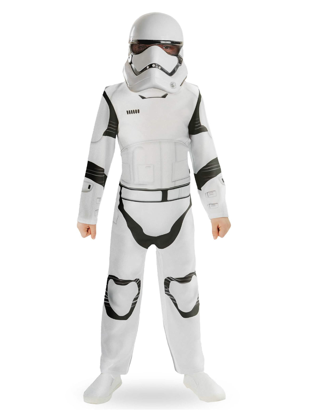 Costum clasic StormTrooper Star Wars VII pentru copil alb și negru cu mască