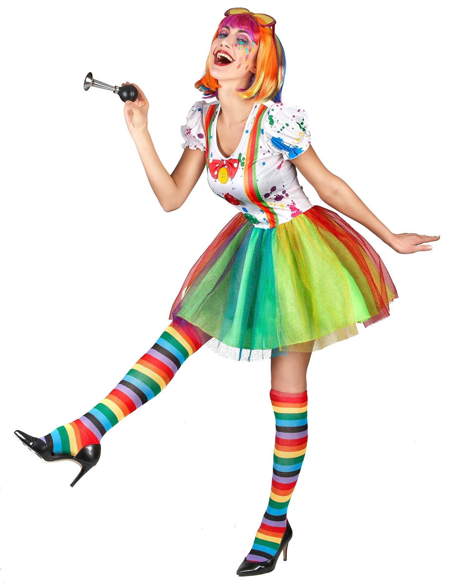 Costum de pictură multicoloră multicoloră pentru femei
