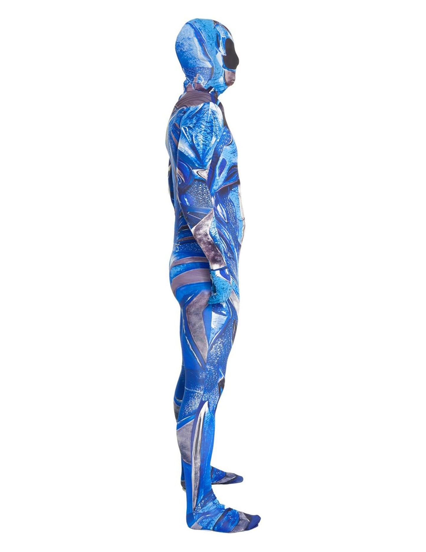 Combinație albastră deghizare Power Rangers Deluxe Morphsuits pentru adulți