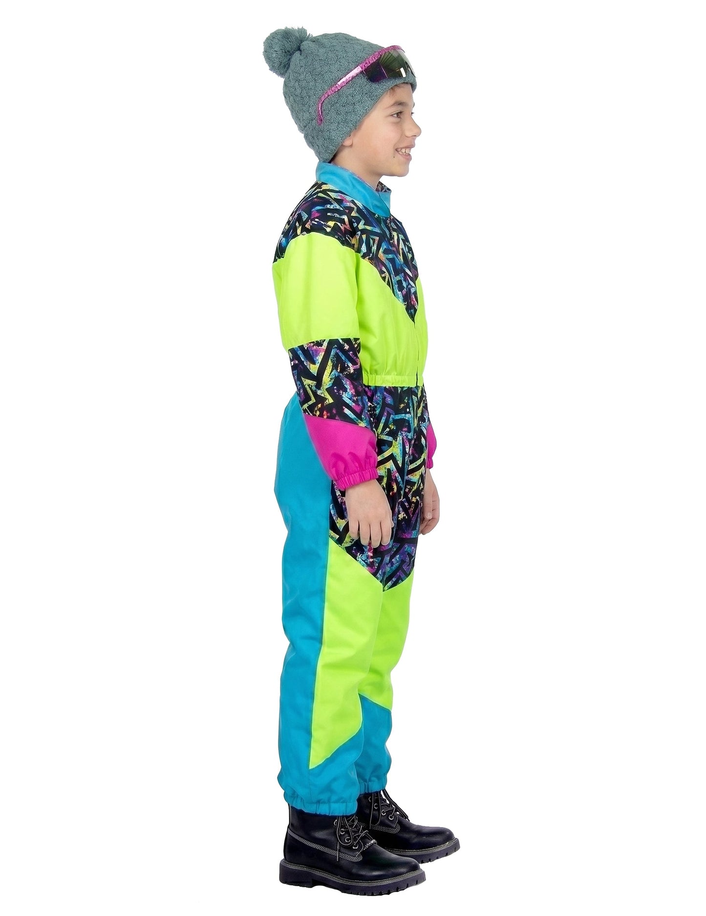 Costum combinezon de schi anii 80 pentru copii