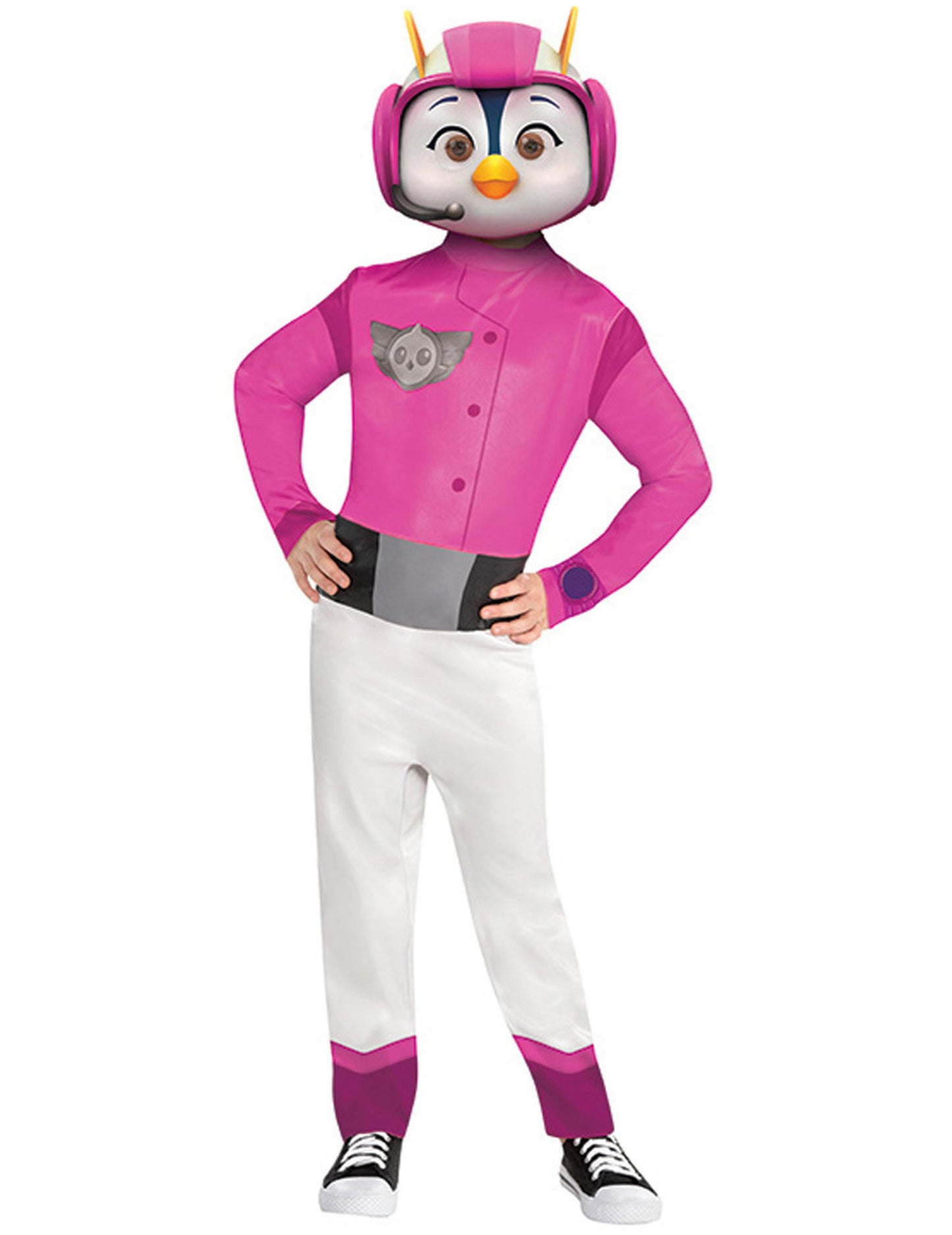 Combinație de fete de aripă de penny și costum de mască