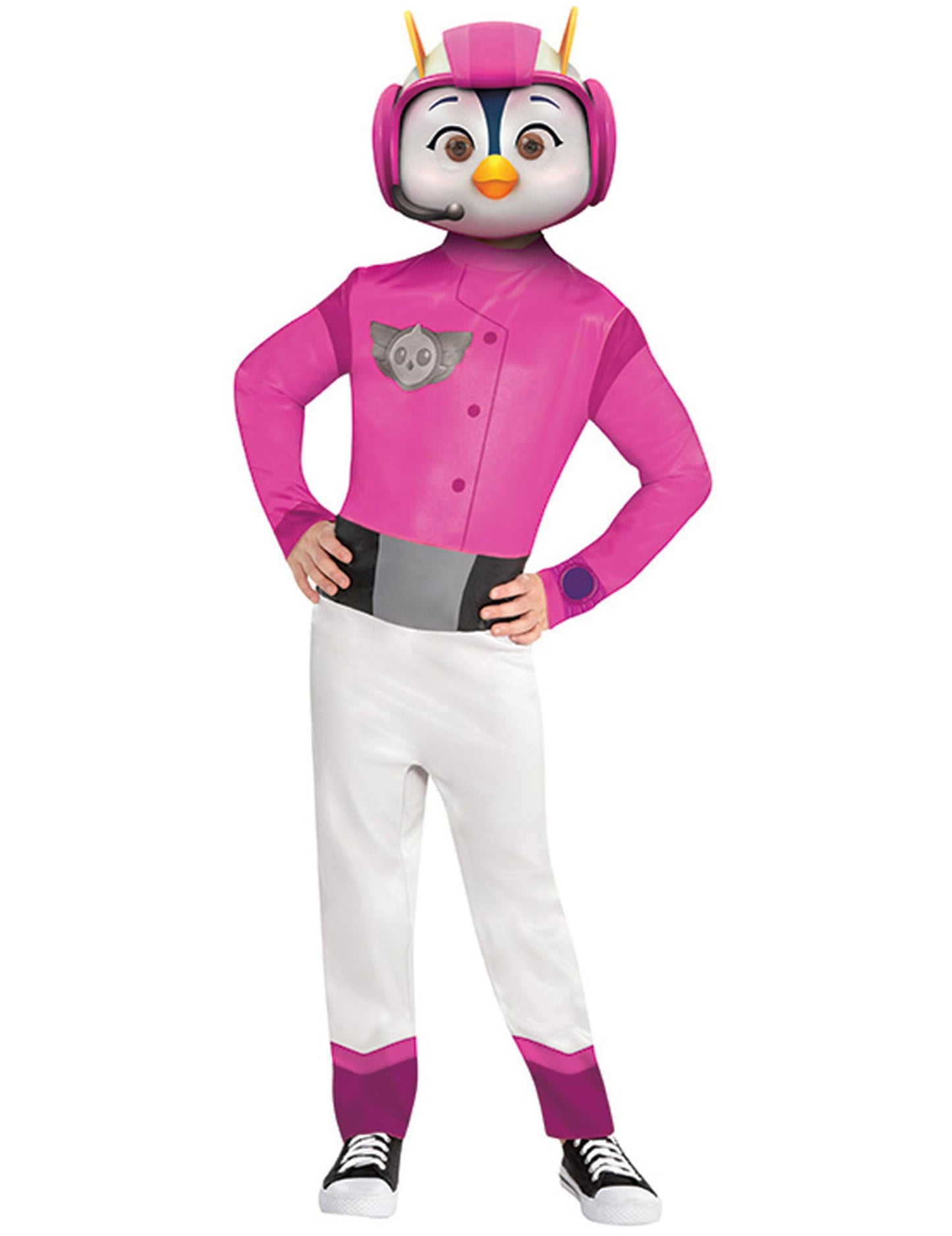 Déguisement combinaison et masque Penny Top Wing pour fille rose et blanc