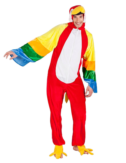 Costum combinat de papagali pentru adulți