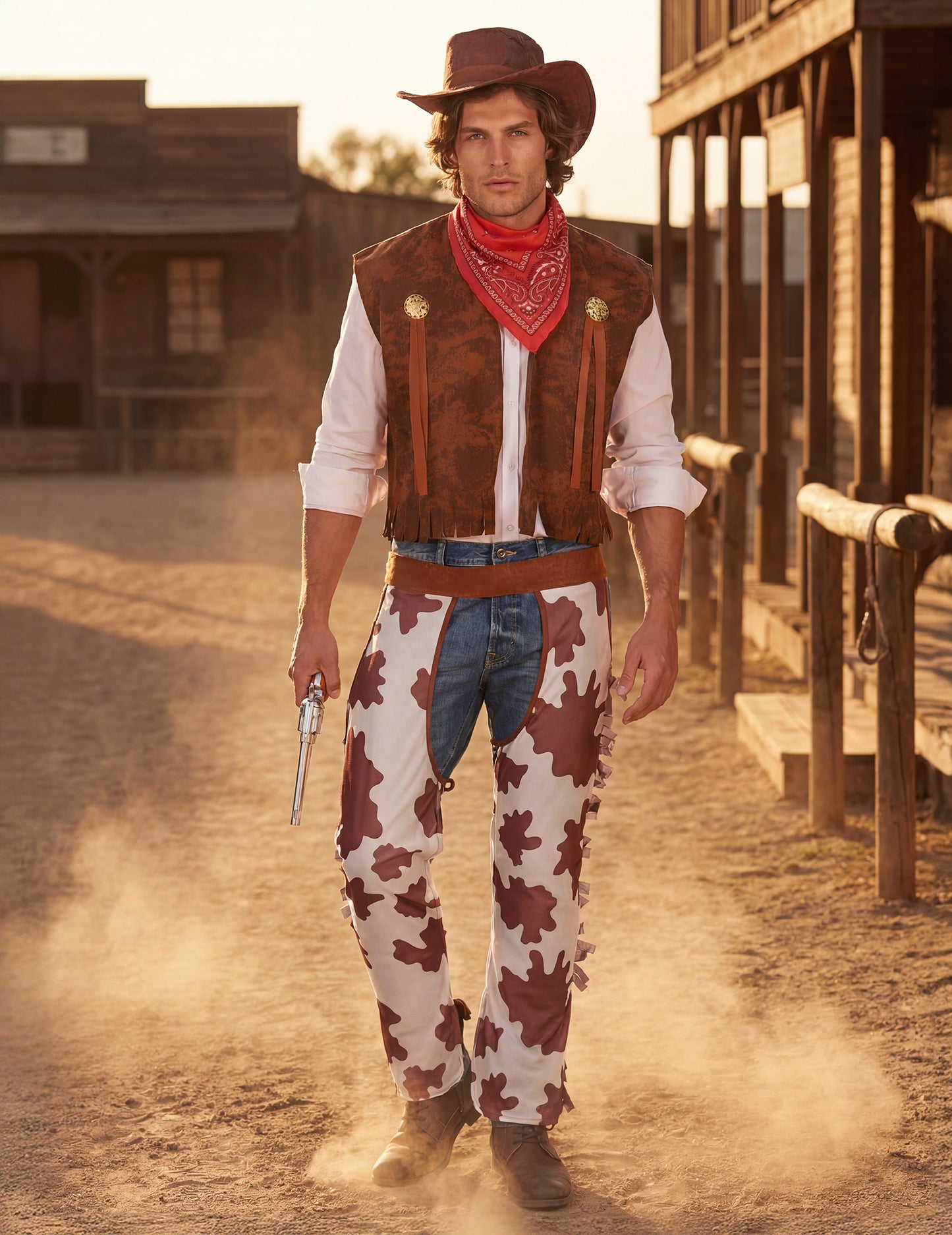 Costum clasic de cowboy pentru bărbați