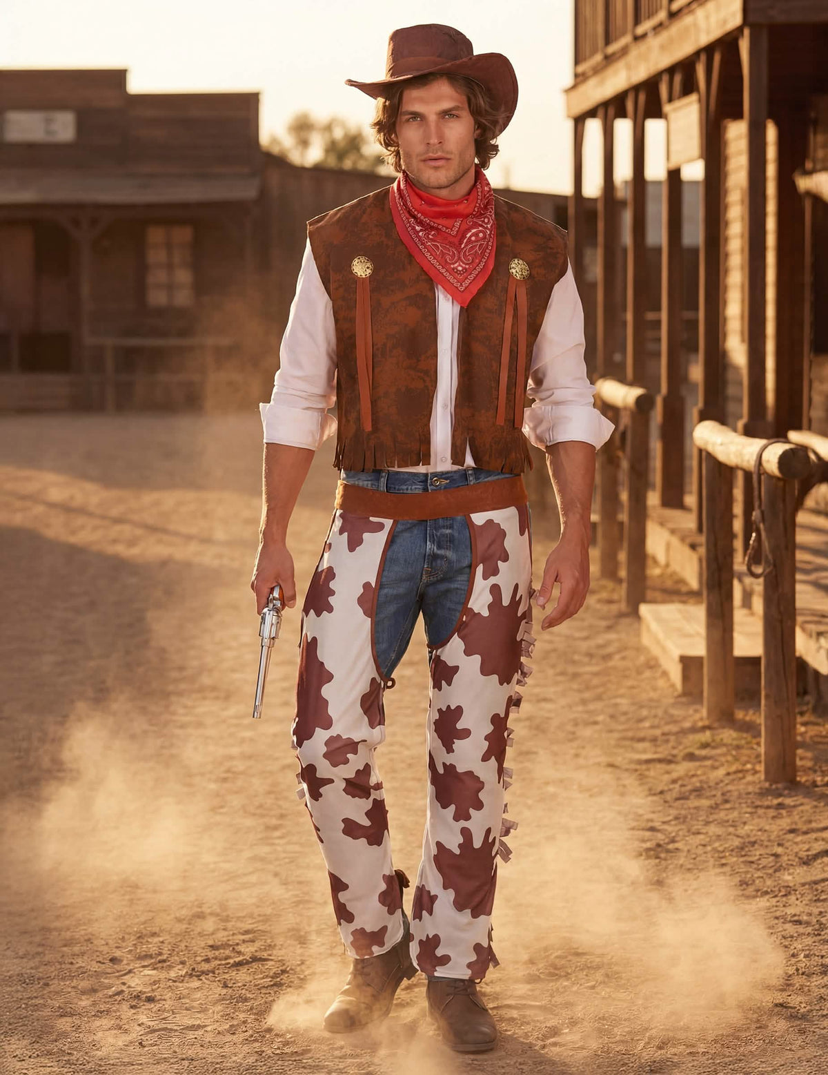 Costum clasic de cowboy pentru bărbați