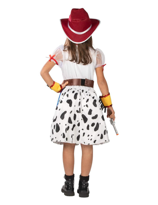 Vedere din spate a costumului de cowgirl desen animat pentru fată