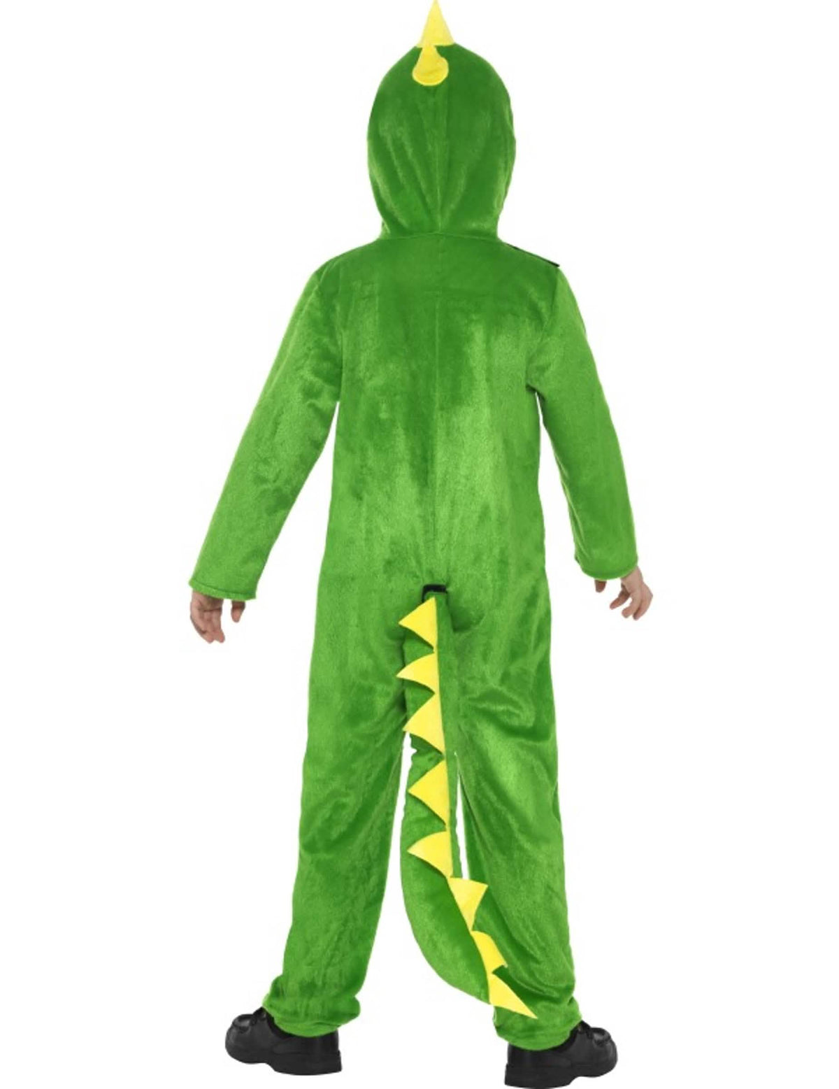 Vedere din spate a costumului amuzant de crocodil
