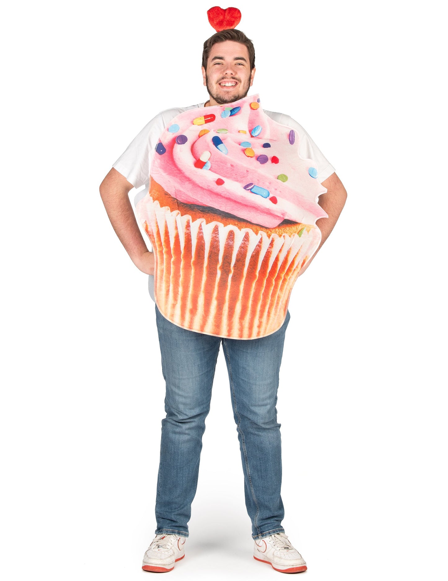 Costum de cupcake de vitamină roz pentru adulți