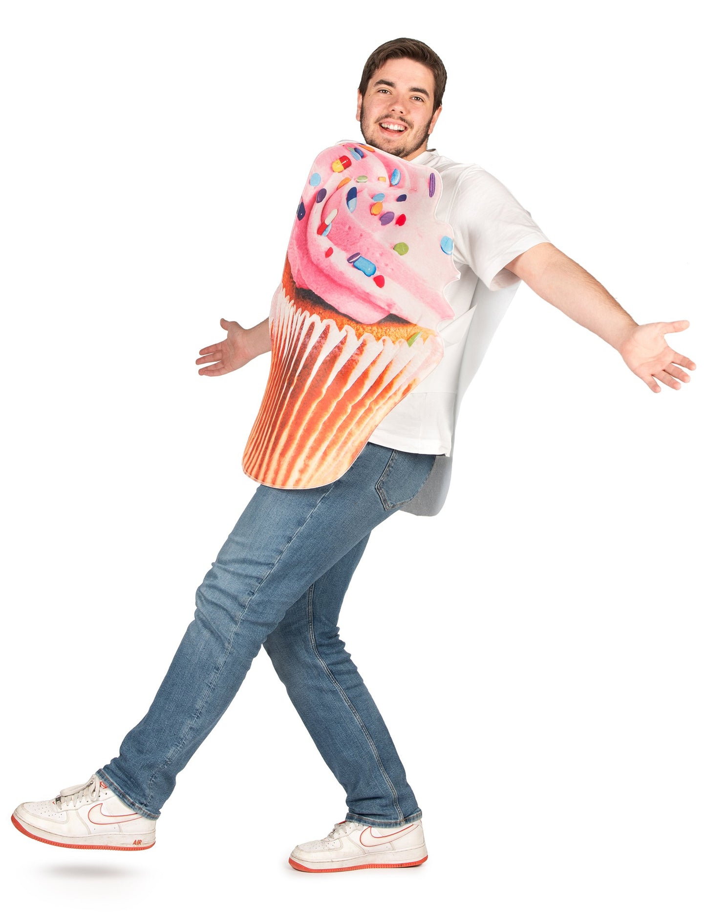 Costum de cupcake de vitamină roz pentru adulți
