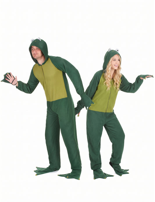 Costum de cuplu salopetă cu glugă broască
