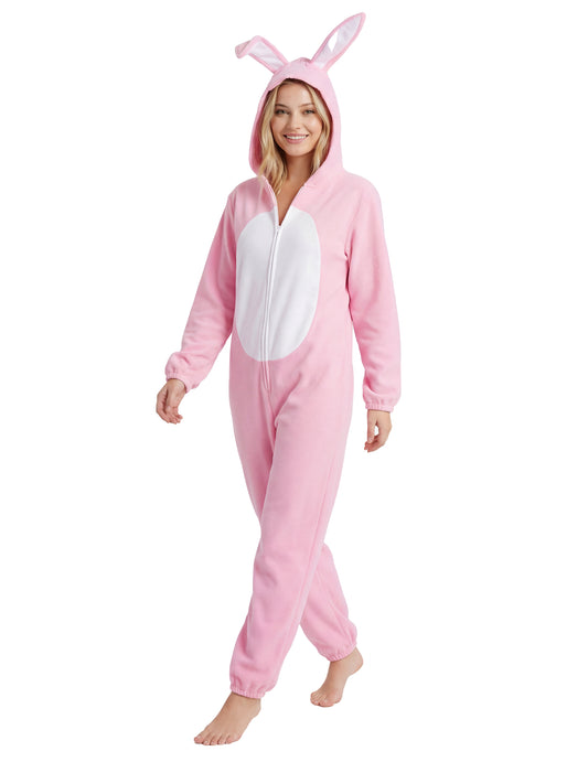Déguisement de couple lapin rose