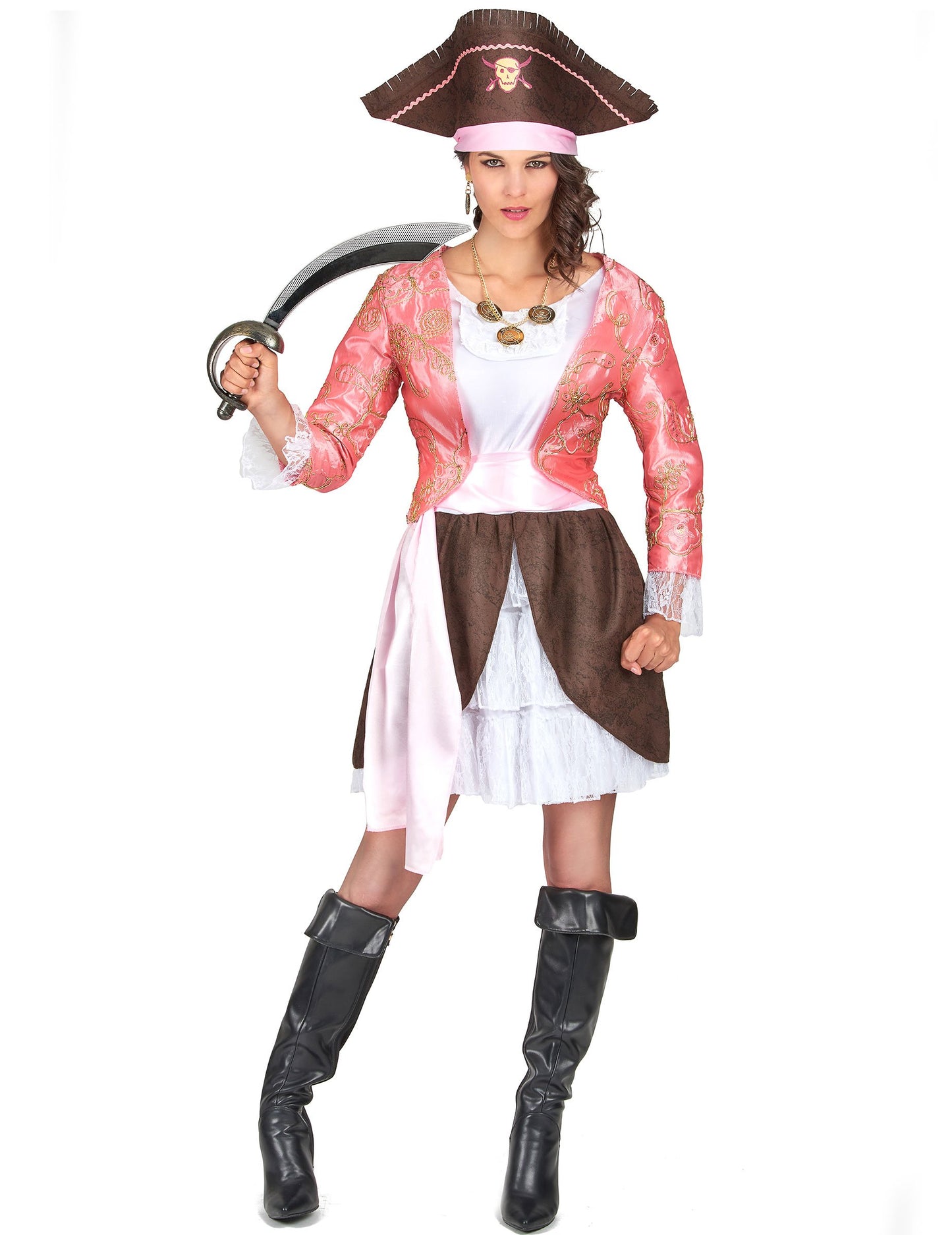 Costum de pirat roz pentru femei