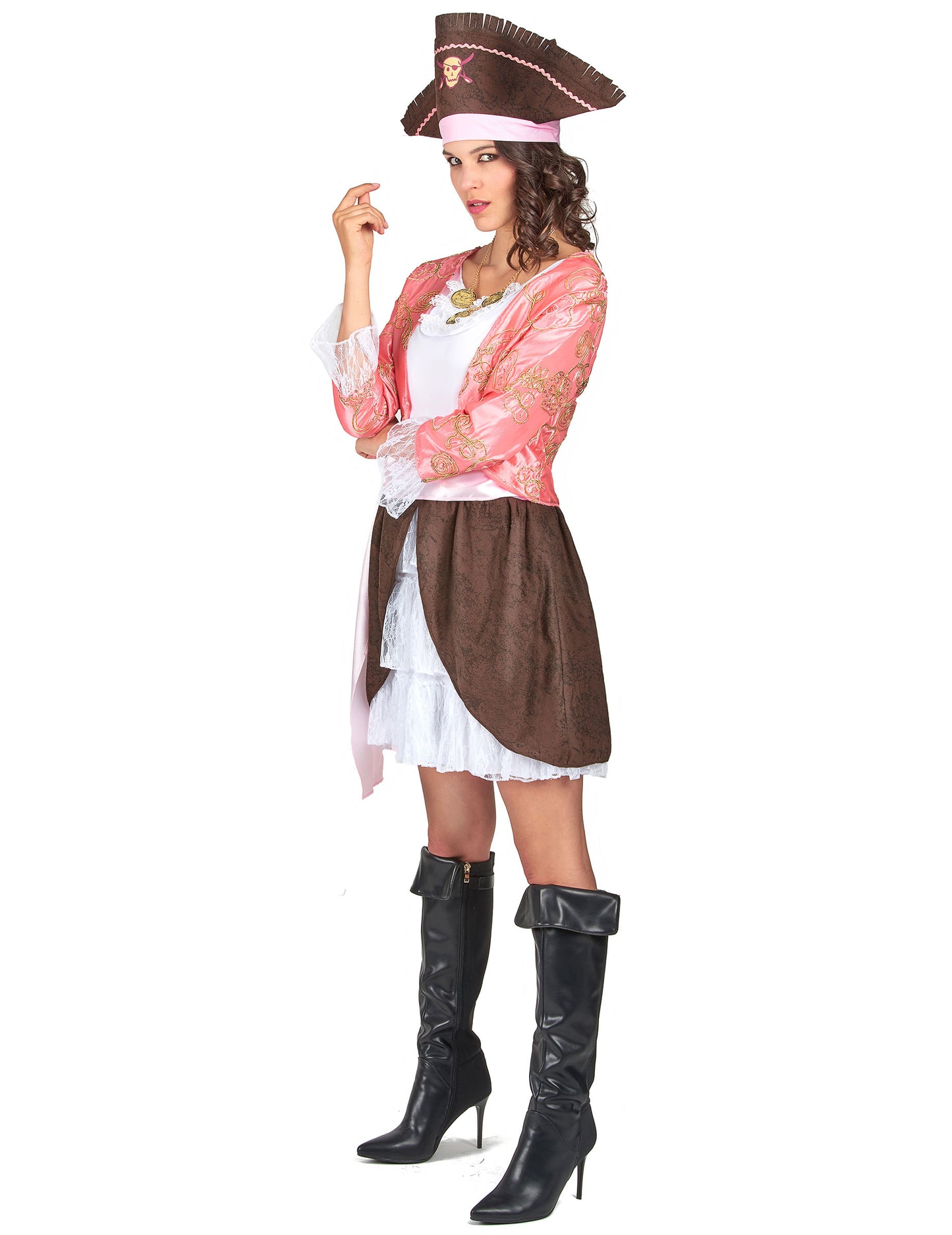 Costum de pirat roz pentru femei