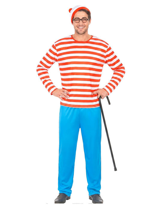 Costum de drumeție cu dungi pentru bărbați