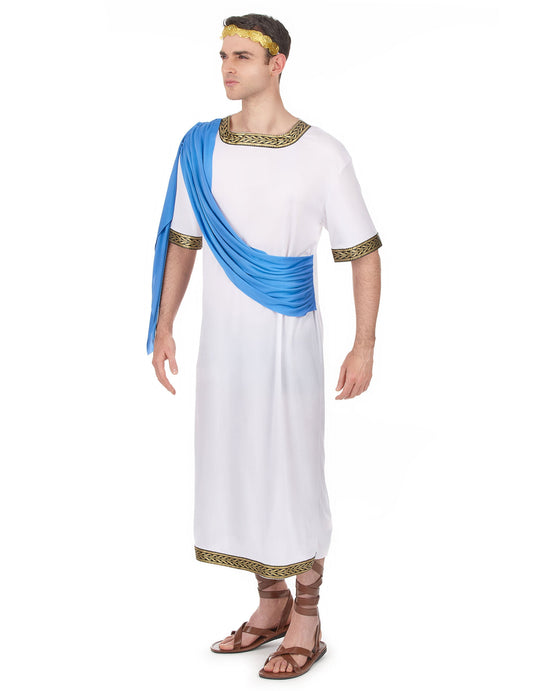 Vue de profil du déguisement de dieu grec
