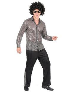 Costume disco argintii pentru adulți