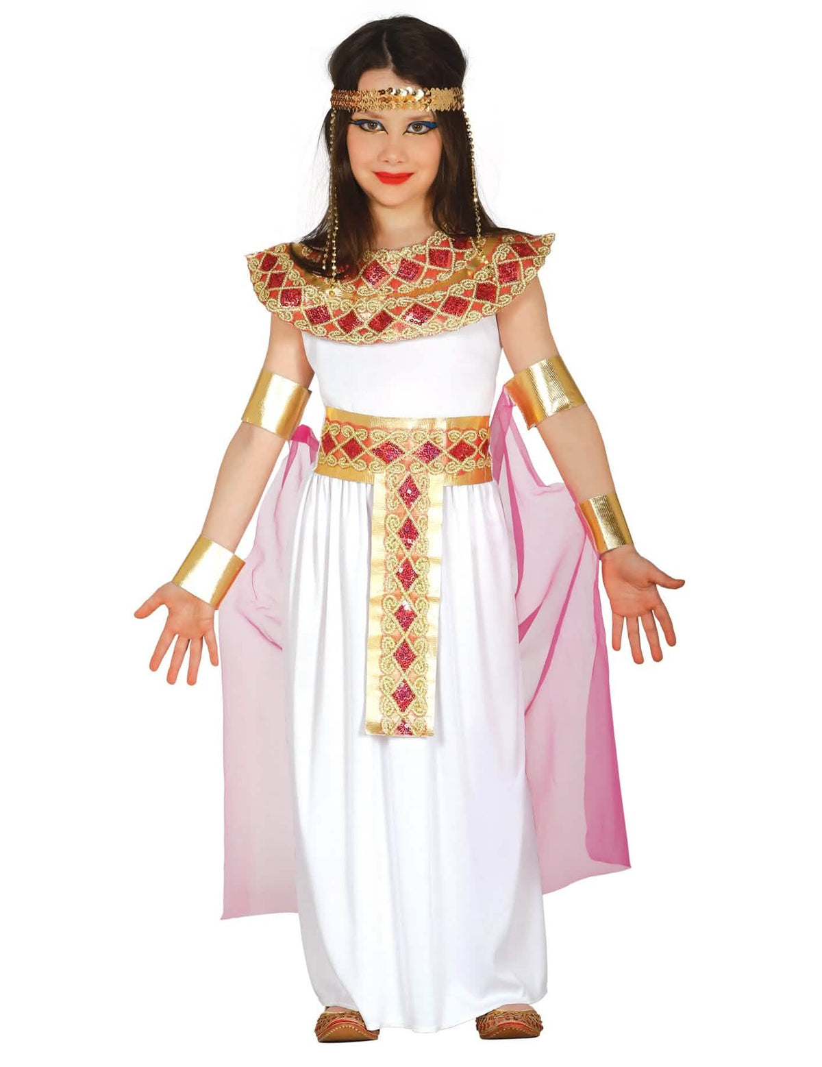 Costume de egipteancă pentru fată roz și auriu