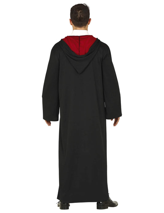 Vue de dos du déguisement d'étudiant sorcier pour homme