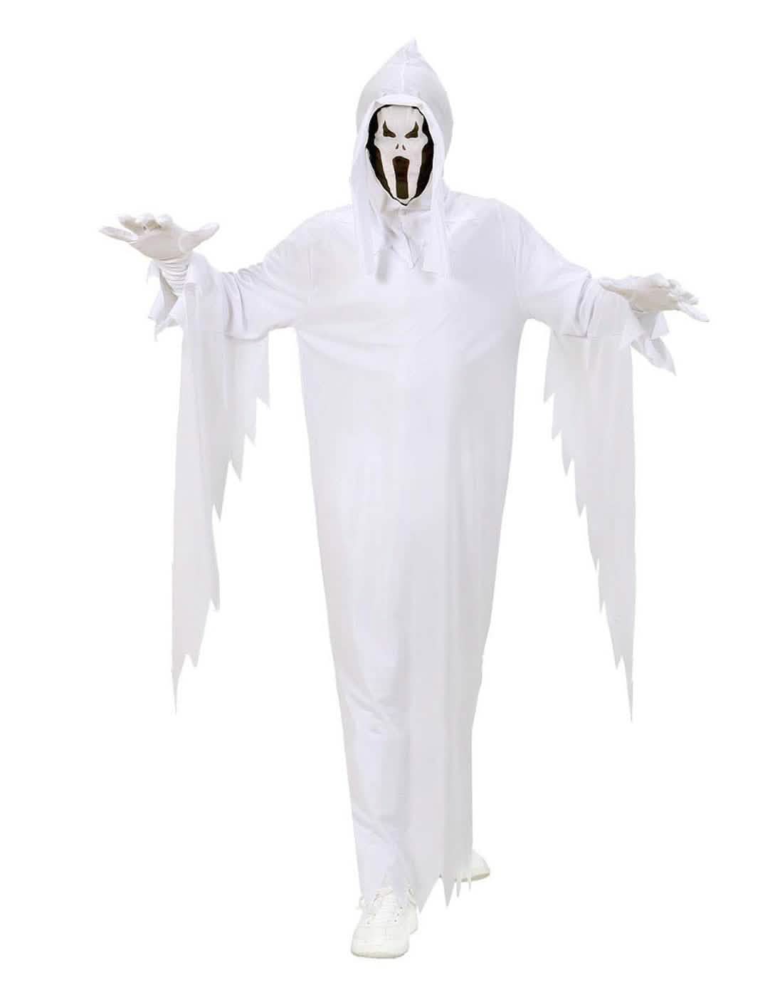 Déguisement de fantôme effrayant pour enfant blanc avec masque