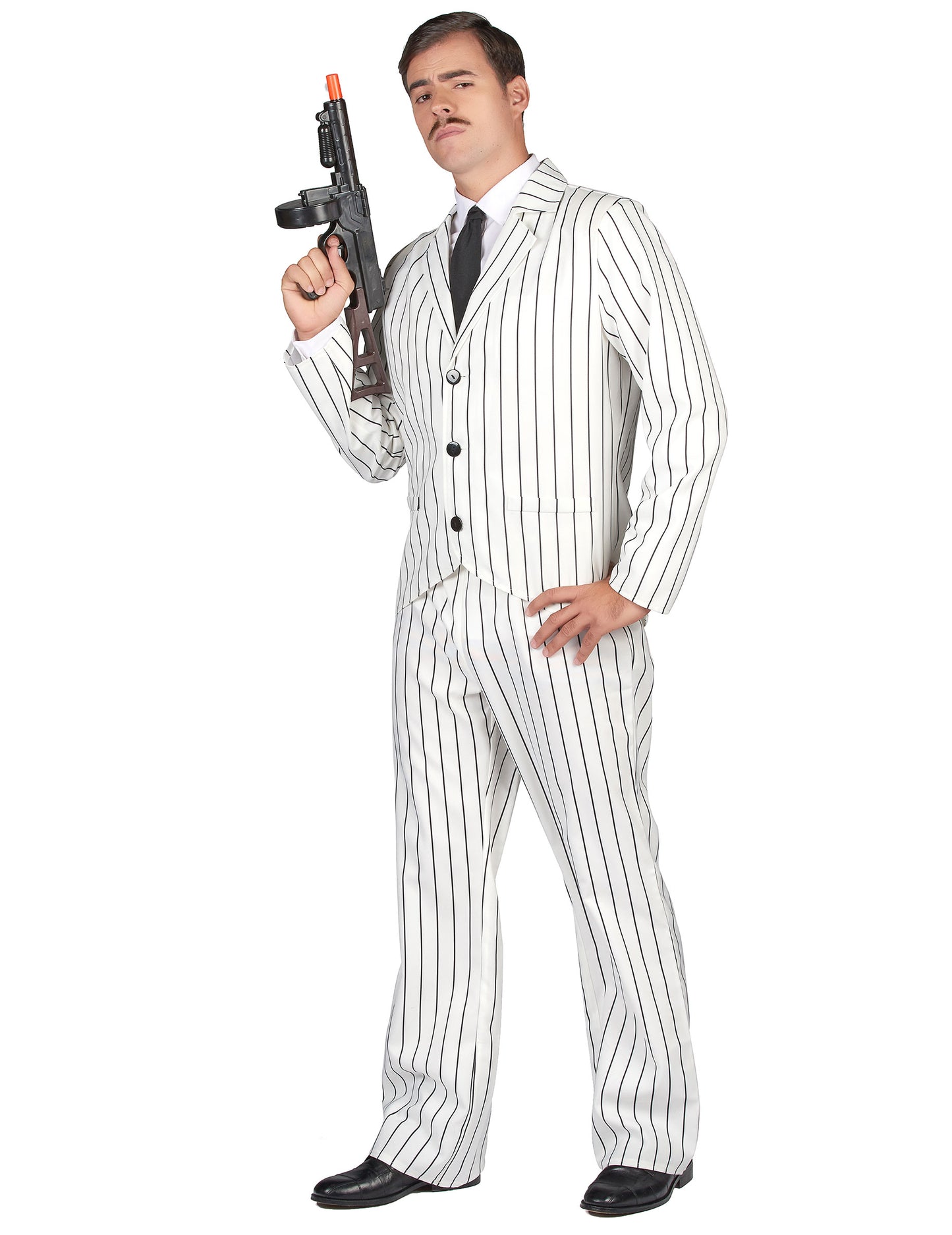 Costum gangster alb pentru bărbați