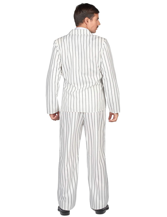 Costum gangster alb pentru bărbați