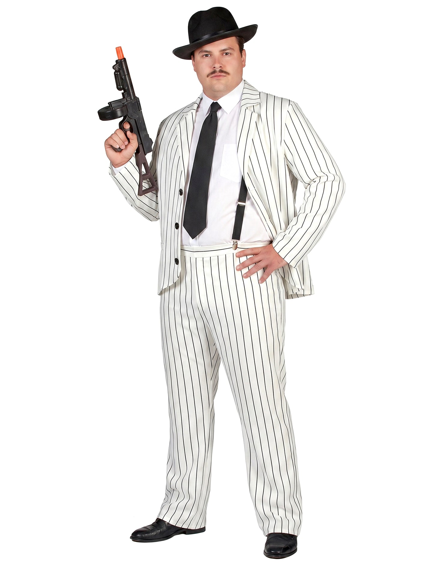 Costum gangster alb pentru bărbați