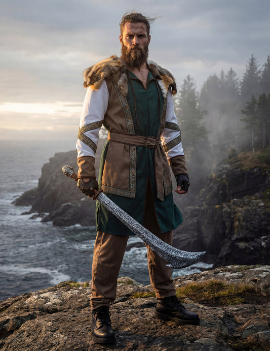 Épée accessoire du déguisement guerrier viking luxe