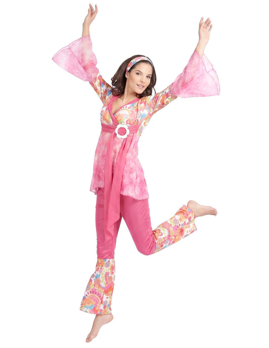 Costum de hippie pentru flori de trandafiri pentru femei