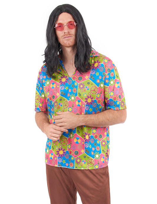 Costum hippie pentru barbati cu pantaloni evazati