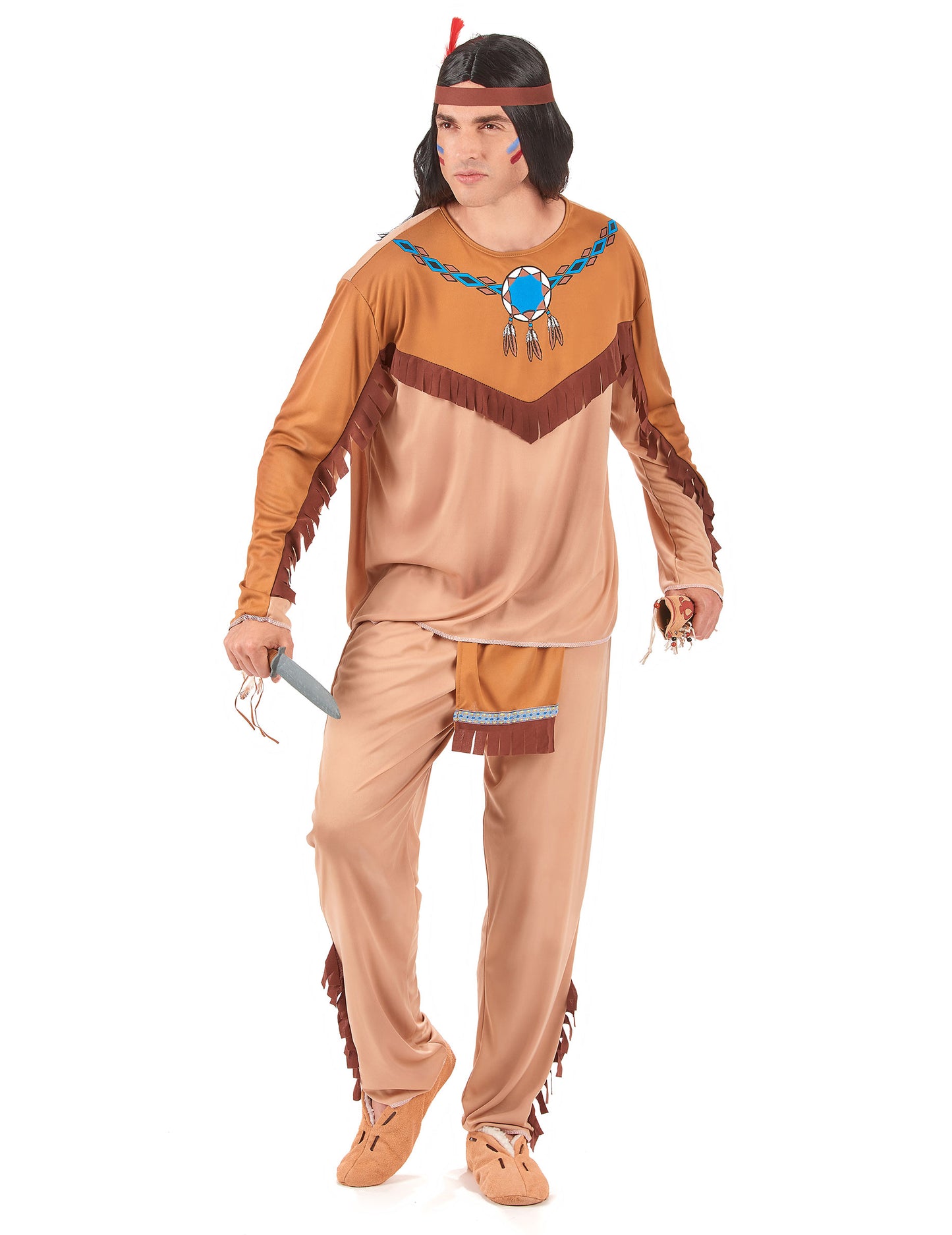 Deghizare indiană bej și maro bărbaților