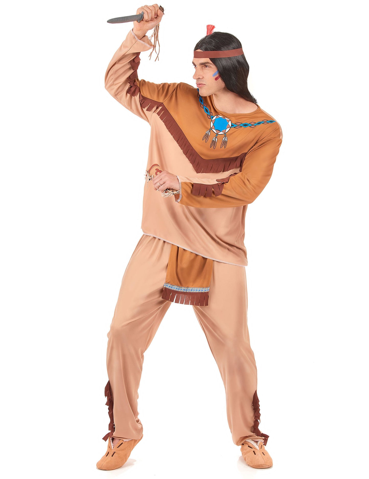 Deghizare indiană bej și maro bărbaților