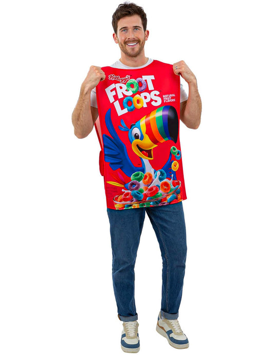 Déguisement Kellogg's™ Froot Loops boîte de céréales adulte