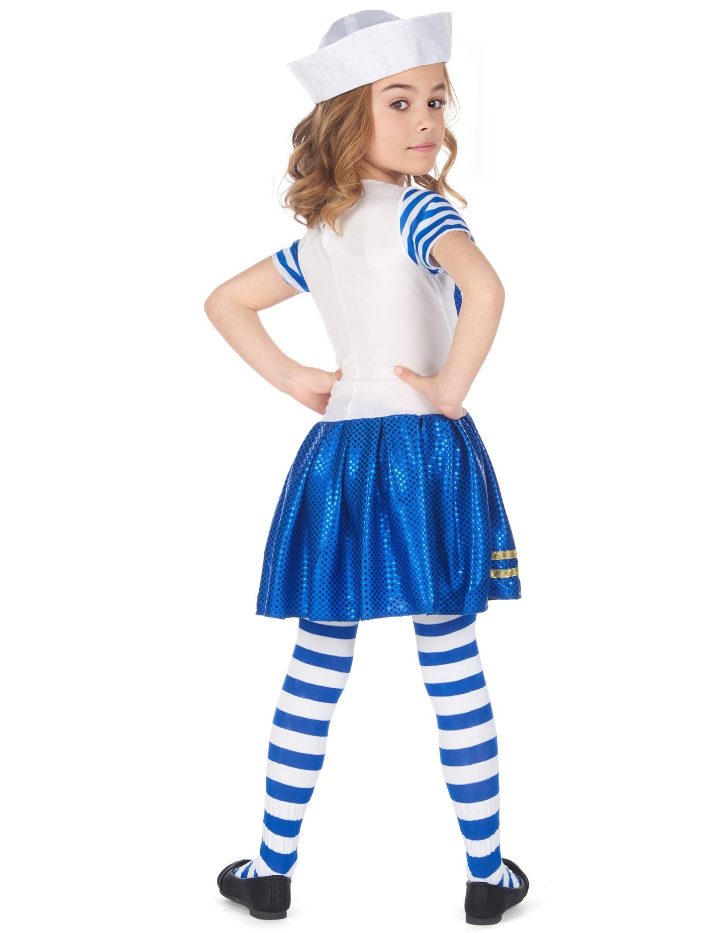 Vue de dos du déguisement marin brillant