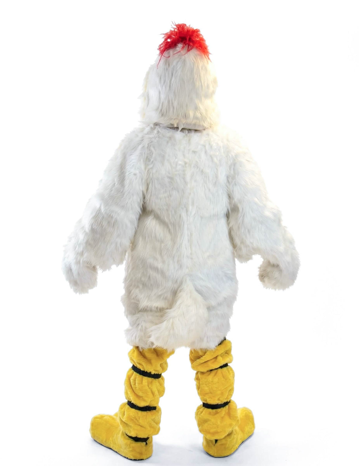 Vedere din spate a costumului mascote de rață pentru adult