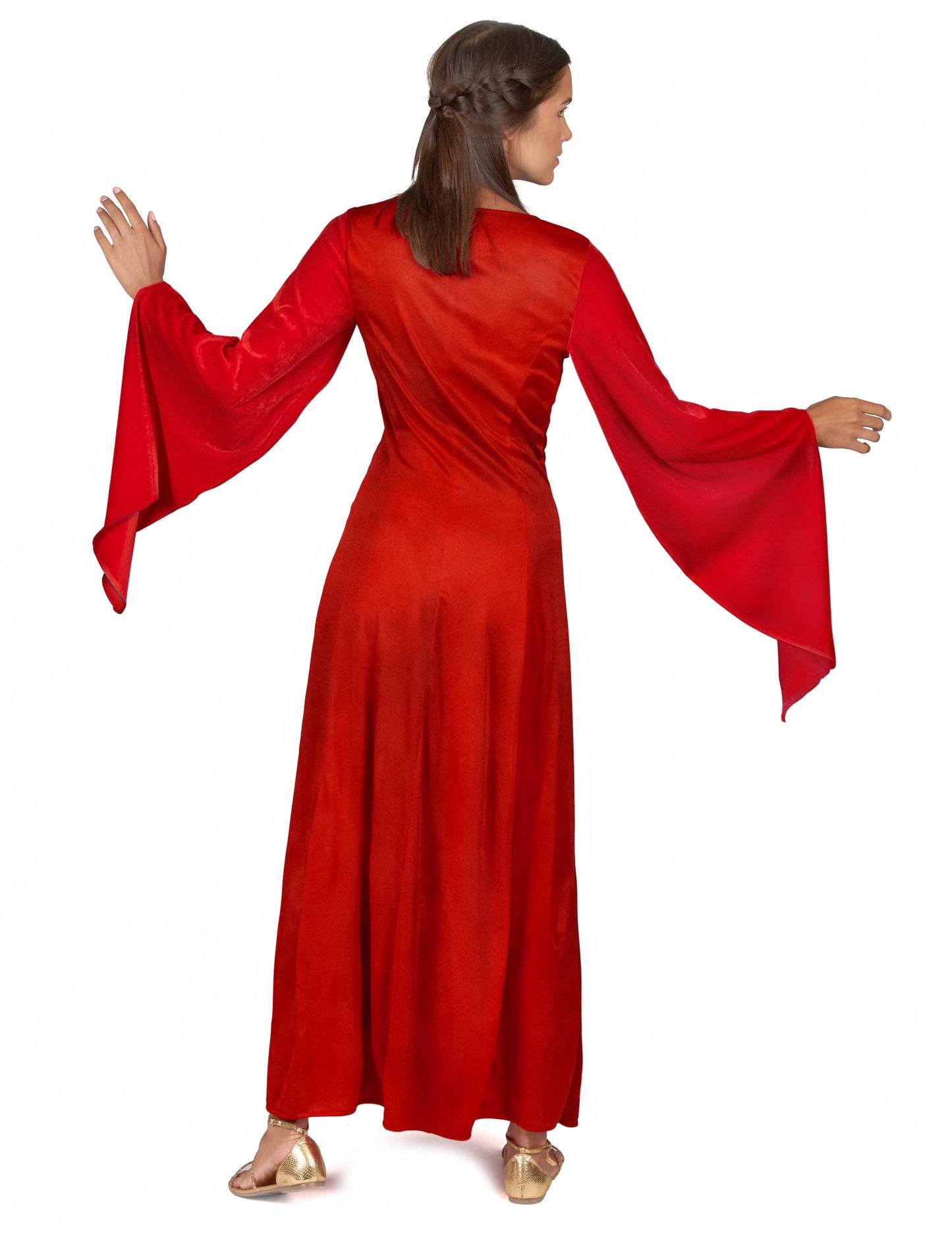 Efectul de catifea pentru femei deghizate medievale roșii