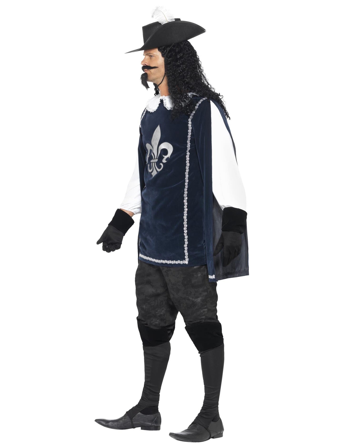 Vedere de profil a costumului de muschetar pentru bărbați