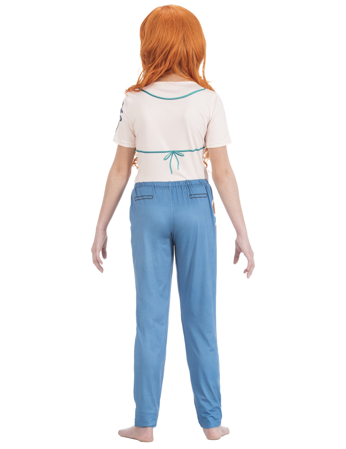 Vue de dos du déguisement Nami One Piece pour enfant