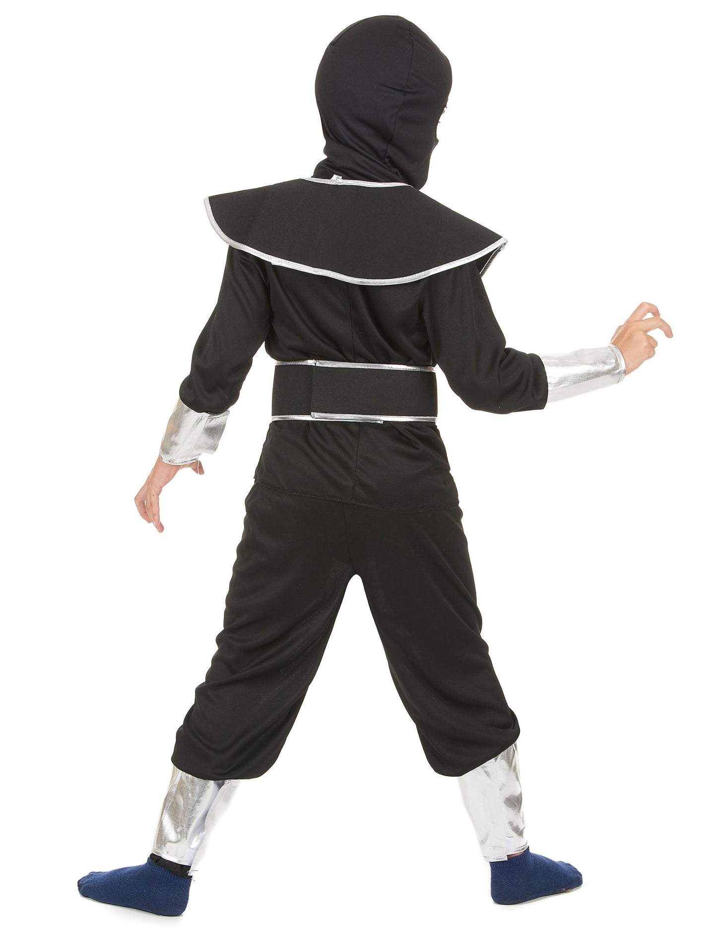 Costum ninja de băieți negri și argintii