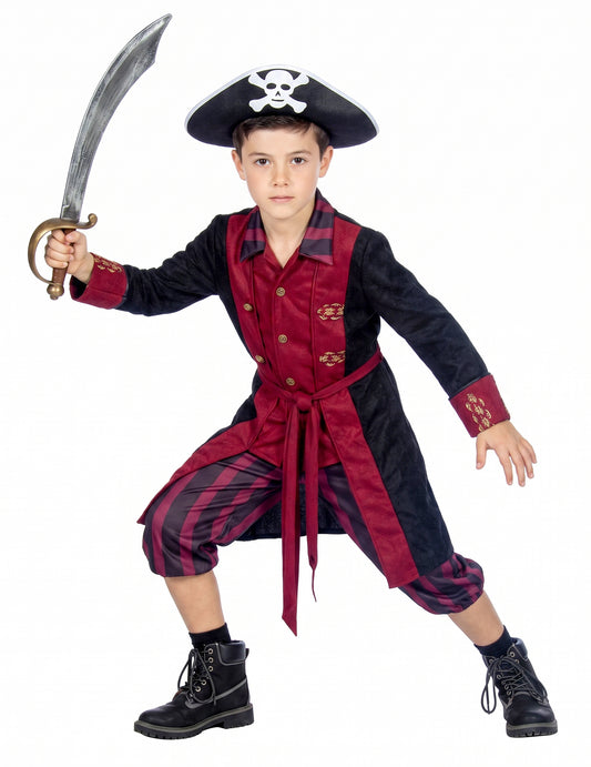 Costum Pirat bordo și negru pentru băieți