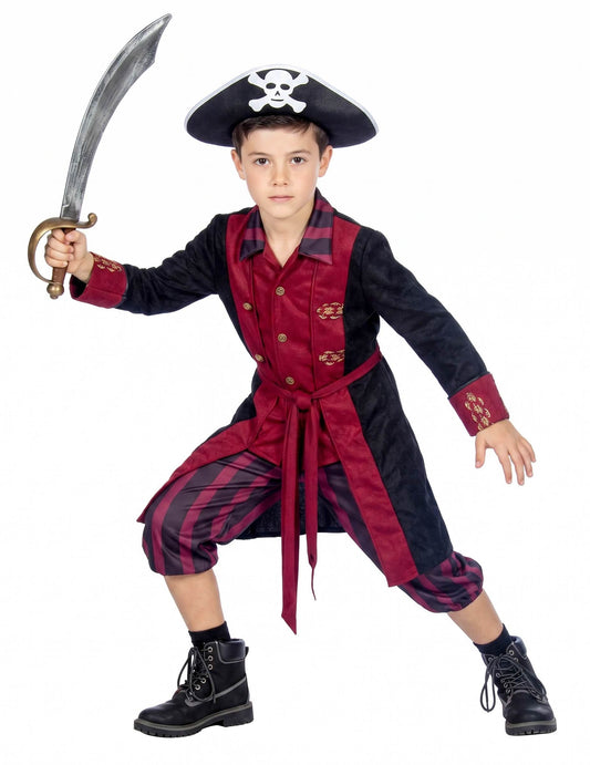 Costum Pirat bordo și negru pentru băieți