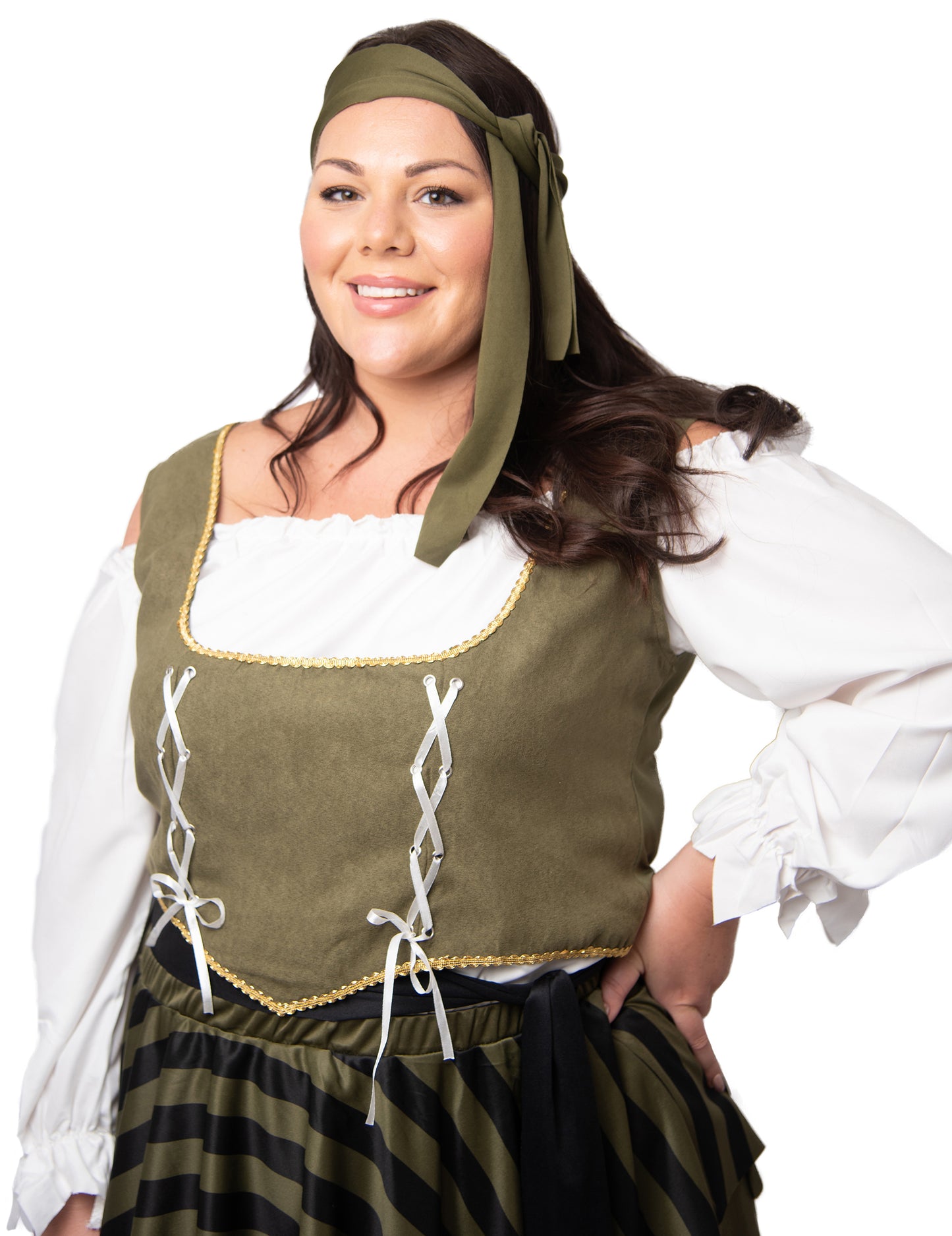 Green Green Flibustière Pirate Mare Costum pentru femeie mare