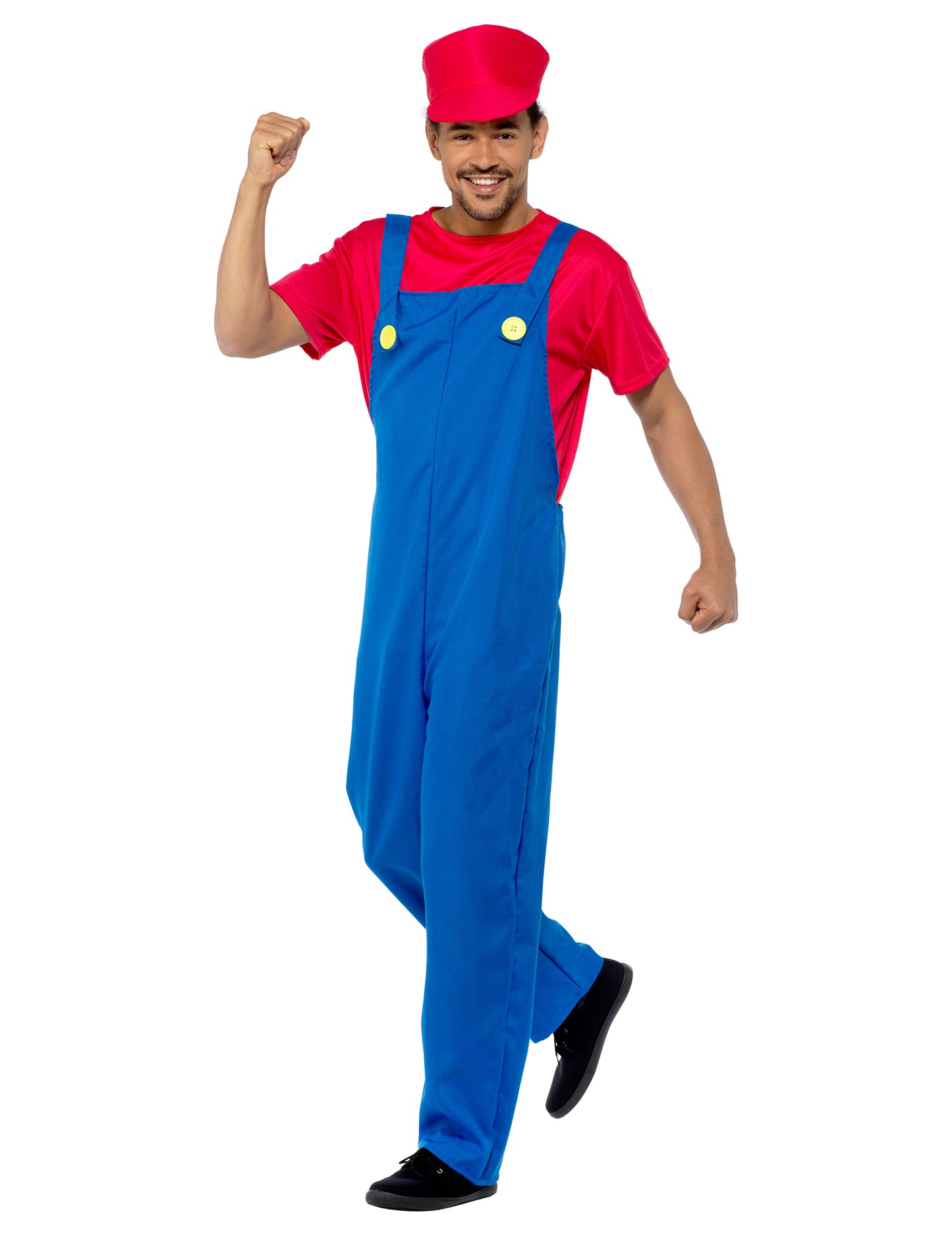 Costum de instalator roșu pentru bărbați