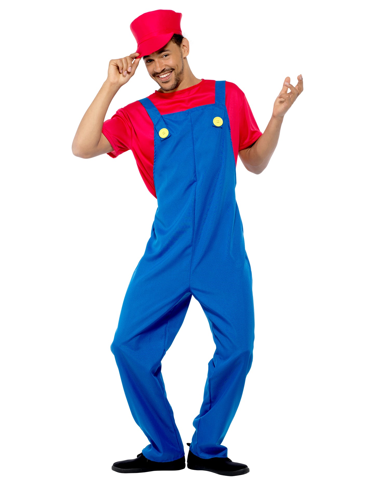 Costum de instalator roșu pentru bărbați