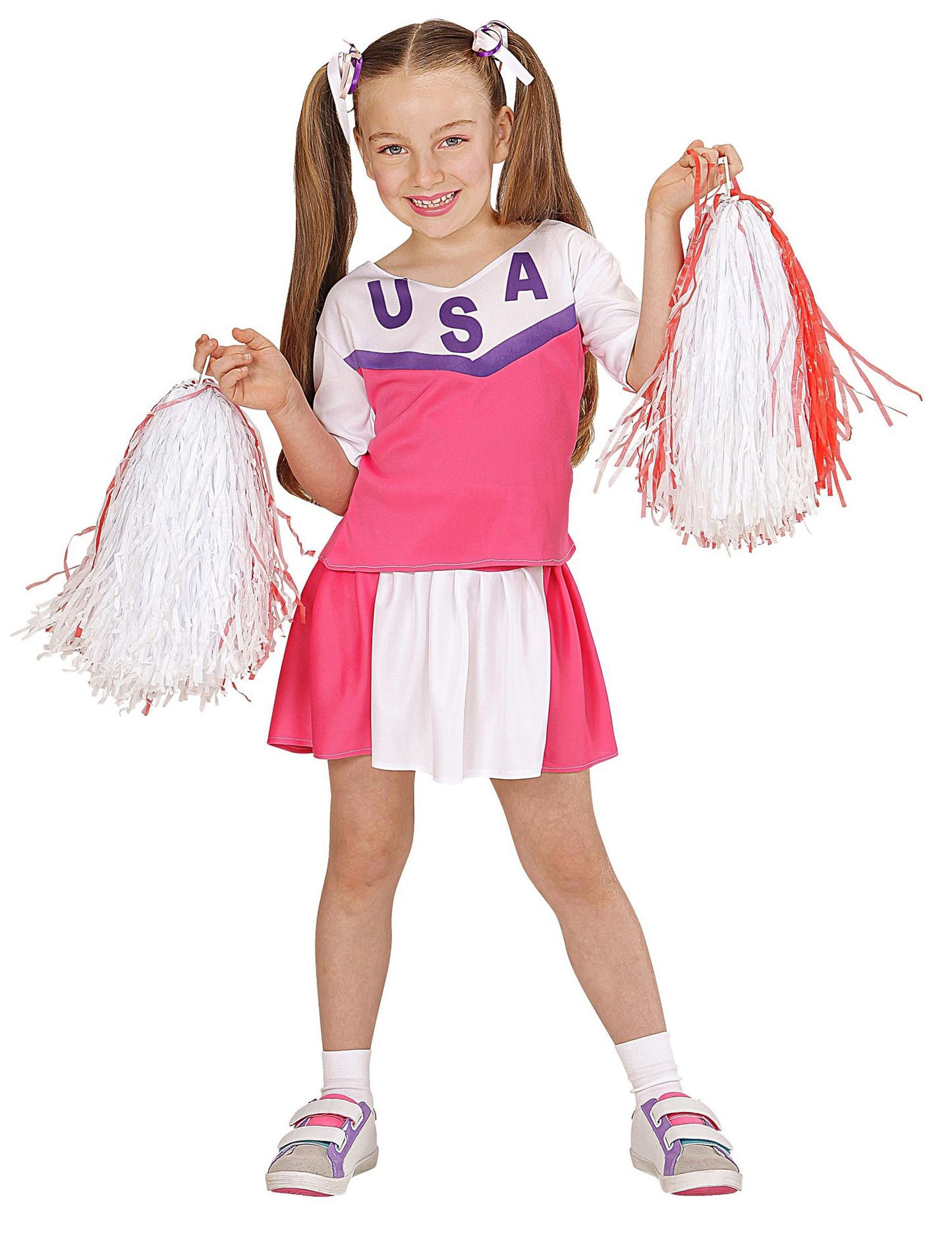 Pompom Girl deghizează fată roz și alb