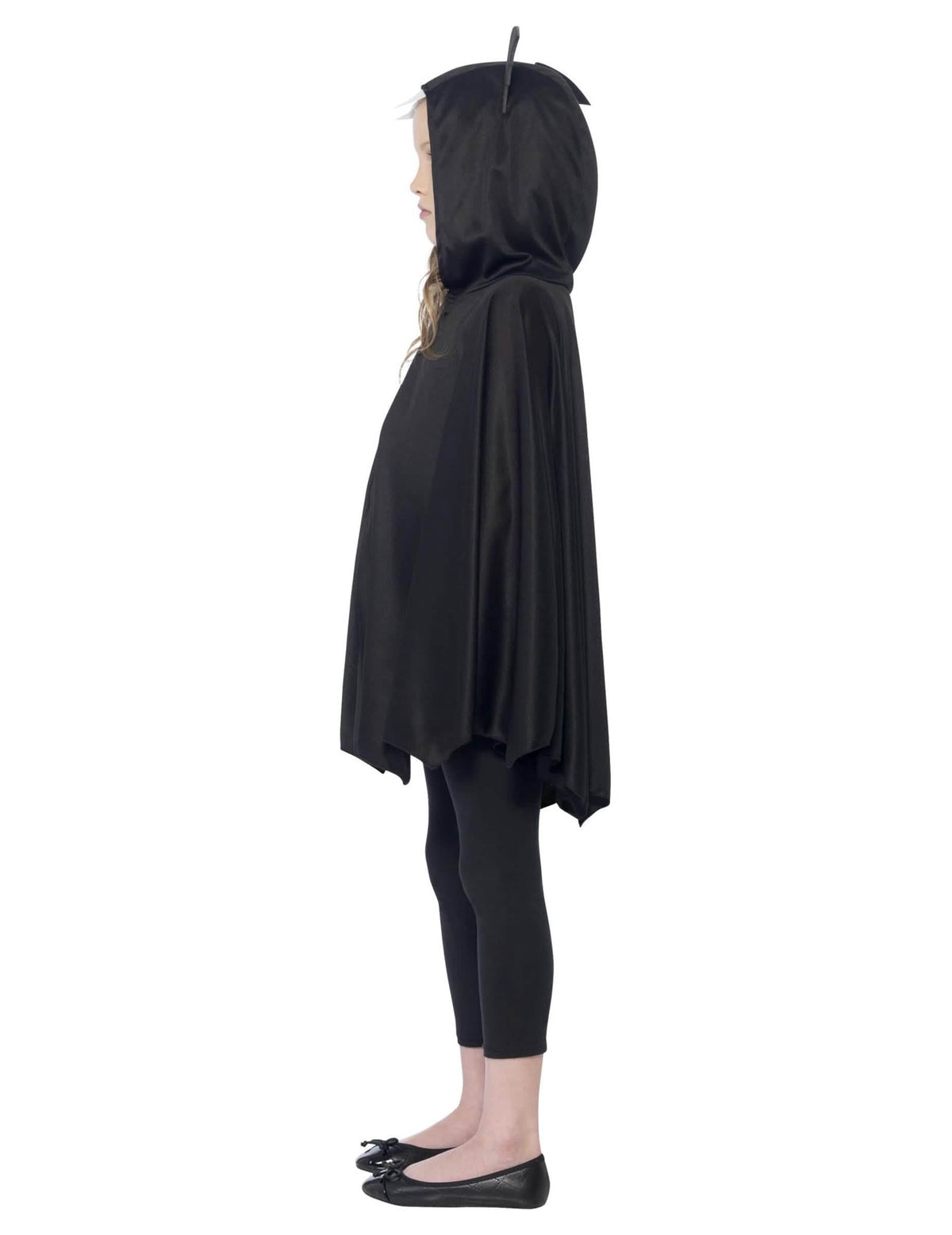Vedere din profil a costumului poncho de liliac