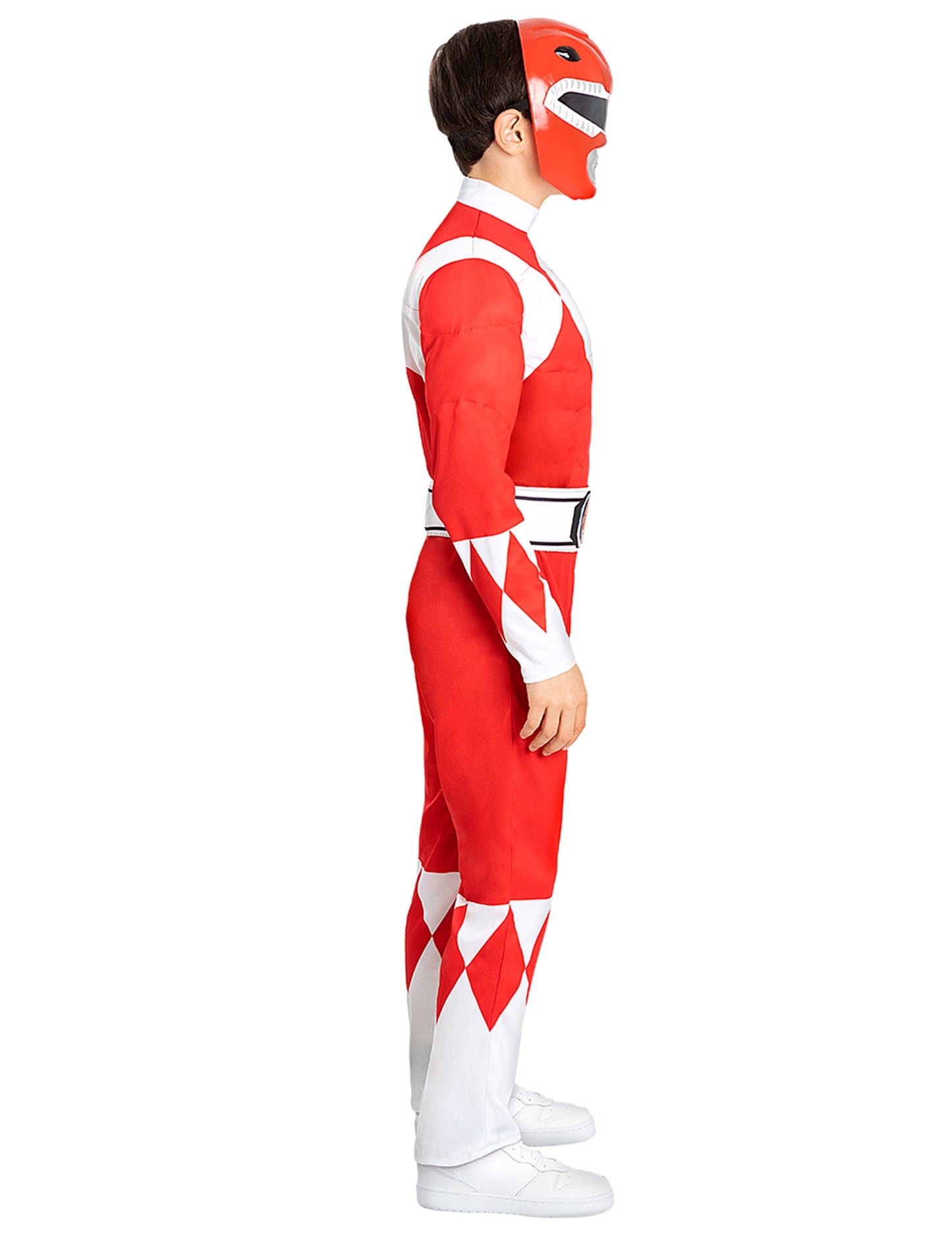 Costum rosu muscular Power Ranger pentru copii