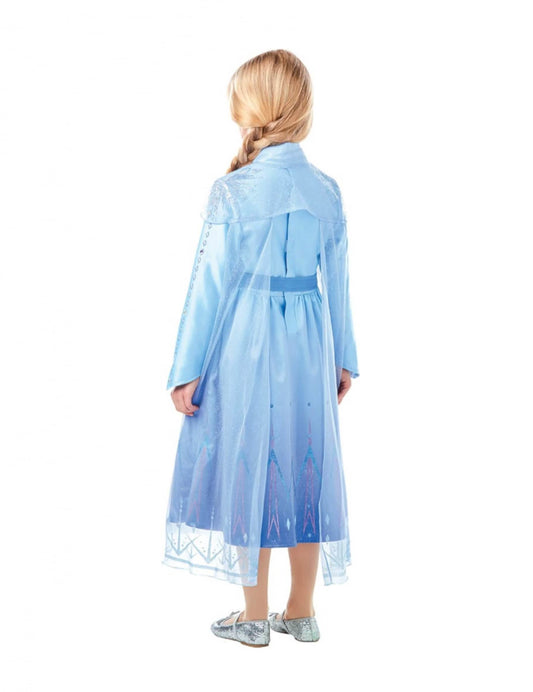 Vue de dos du déguisement premium Elsa La Reine des Neiges 2