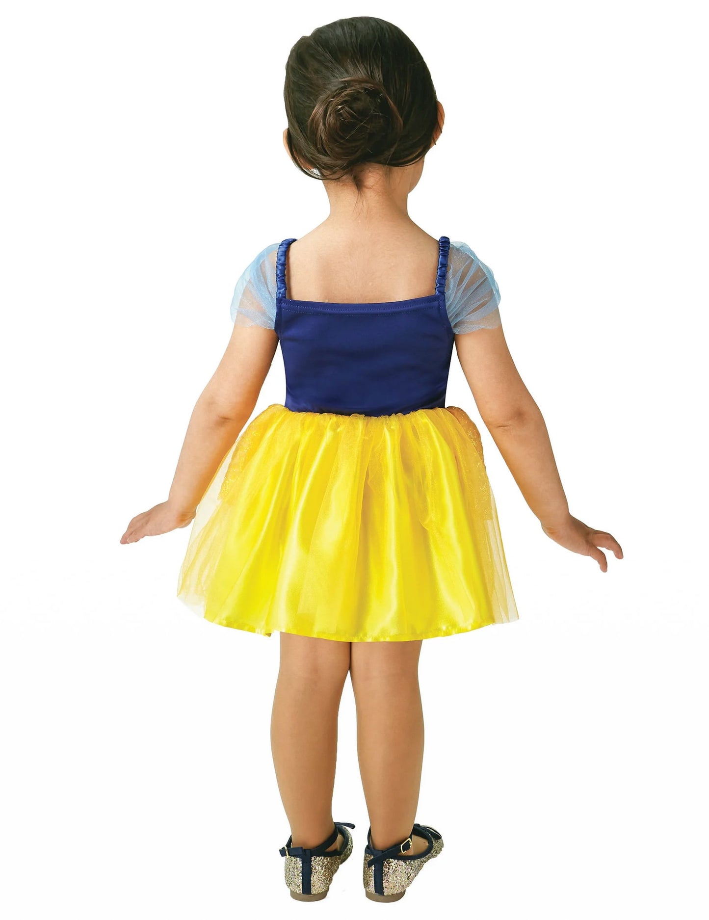 Déguisement Princesse Ballerine Blanche Neige pour fille bleu et jaune à tutu